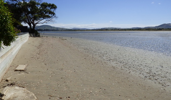 the beach at low tide in front of the studio